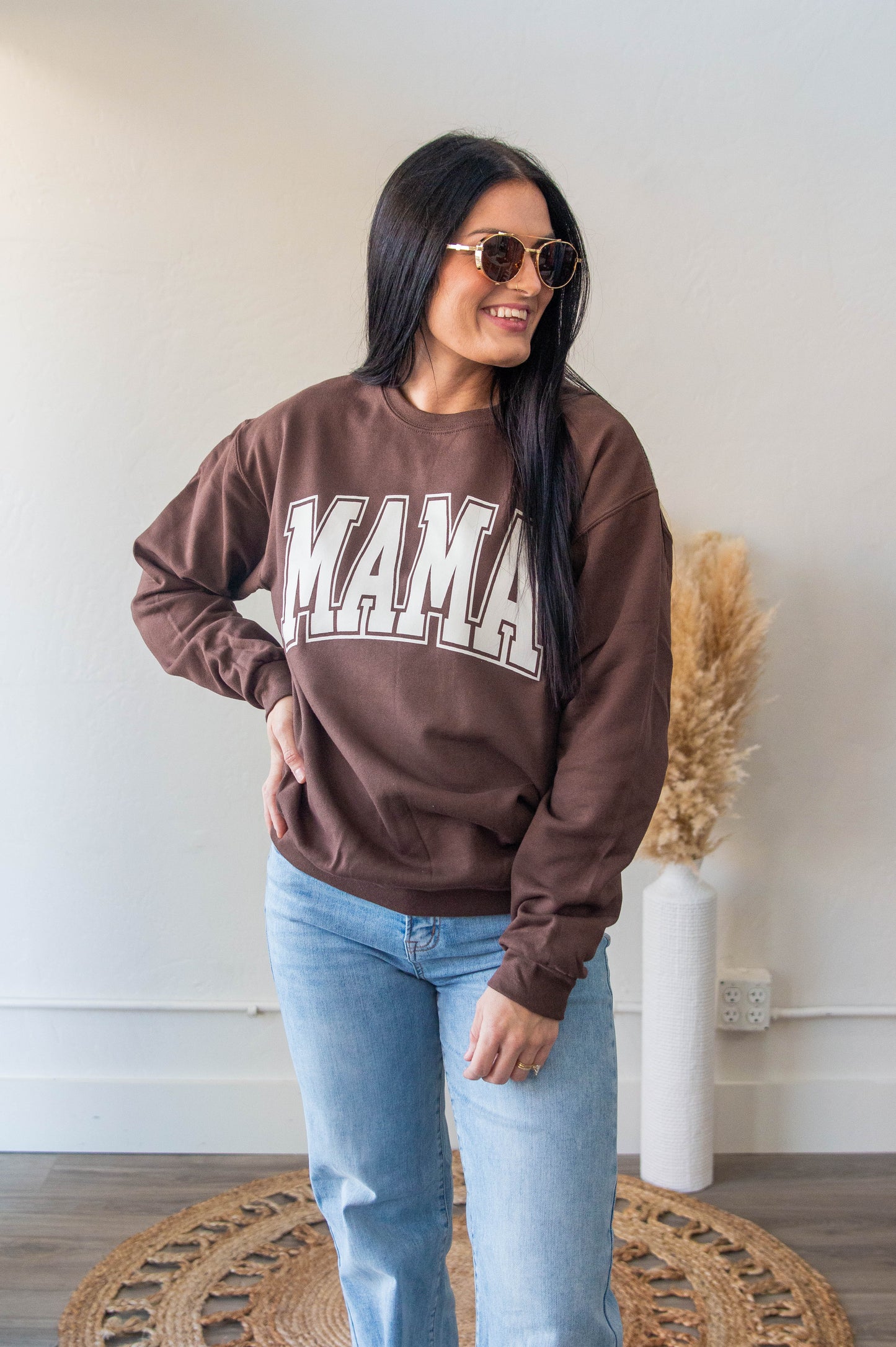 Beige Brown Mama Sweatshirt