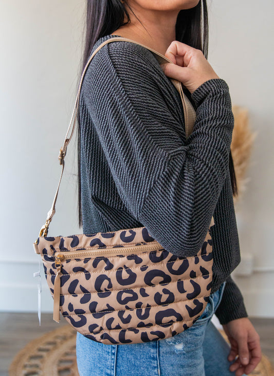 Jolie Puffer Belt Bag-Leopard