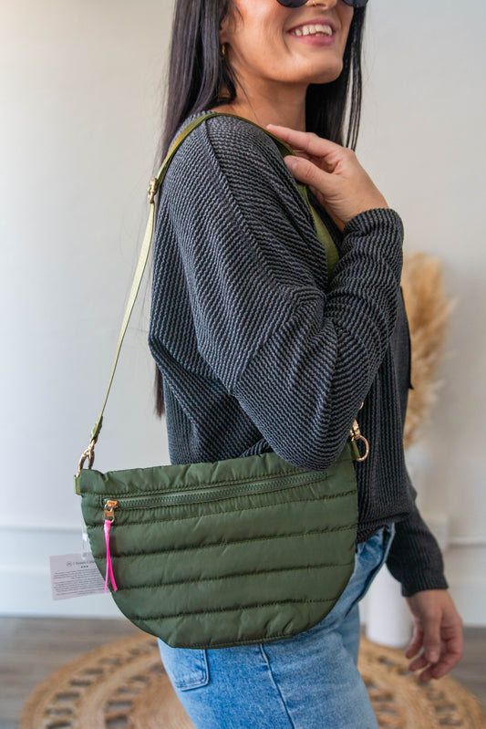 Jolie Puffer Belt Bag-Olive