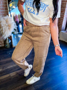 Acid Wash Lounge Joggers | Camel - Southern Chic Tees & Boutique