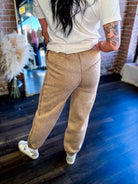 Acid Wash Lounge Joggers | Camel - Southern Chic Tees & Boutique