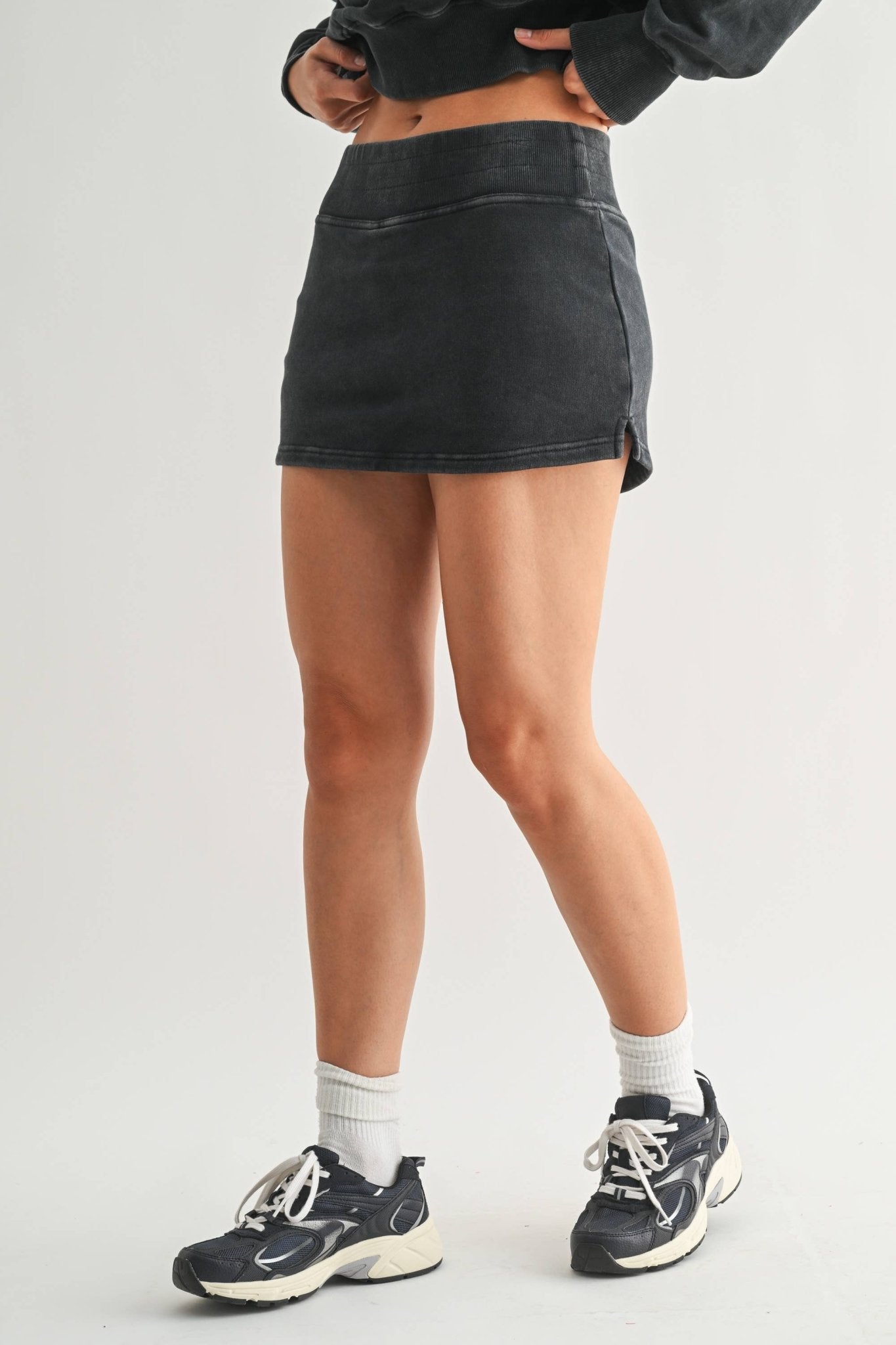Active Luxe Mineral Wash Skort | Deep Navy - Southern Chic Tees & Boutique