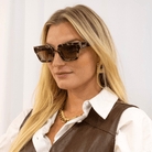Allie - Women's Polarized Medium Rectangle Sunglasses: Cheetah - Southern Chic Tees & Boutique