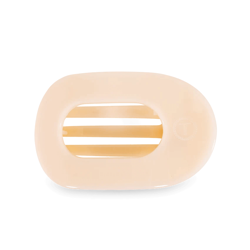 Almond Beige Teleties Flat Round Clip - Southern Chic Tees & Boutique