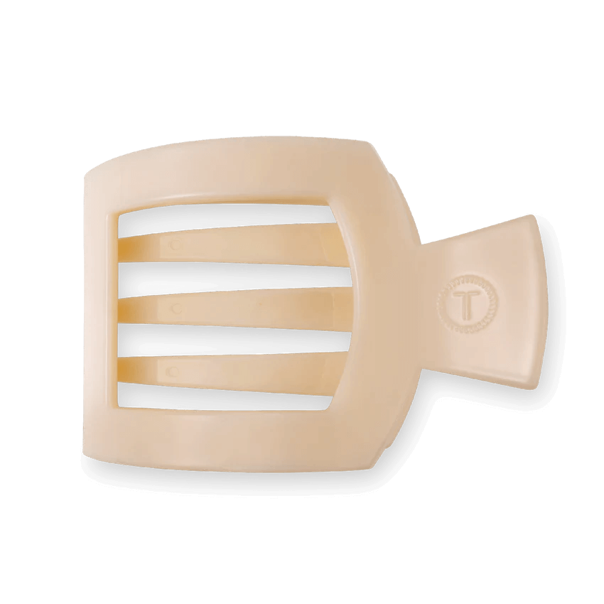 Almond Beige Teleties Flat Square Clip - Southern Chic Tees & Boutique