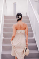 Almond Beige Teleties Flat Square Clip - Southern Chic Tees & Boutique