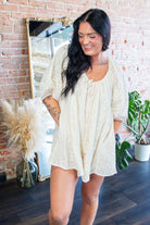 Aura Eyelet Babydoll Romper | Flowy Puff Sleeve Summer Romper | Cream - Southern Chic Tees & Boutique