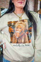 Autumn Barbie Aesthetic "Mentally I’m Here" Graphic Sweatshirt - Southern Chic Tees & Boutique