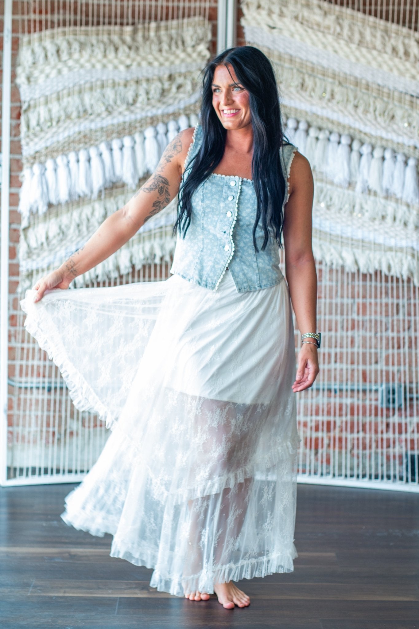Blooming Tiered Lace Maxi Skirt - Southern Chic Tees & Boutique