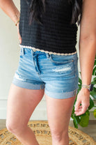 Blue Jean Babe Cuff Shorts - Light Wash - Southern Chic Tees & Boutique