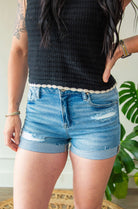 Blue Jean Babe Cuff Shorts - Light Wash - Southern Chic Tees & Boutique