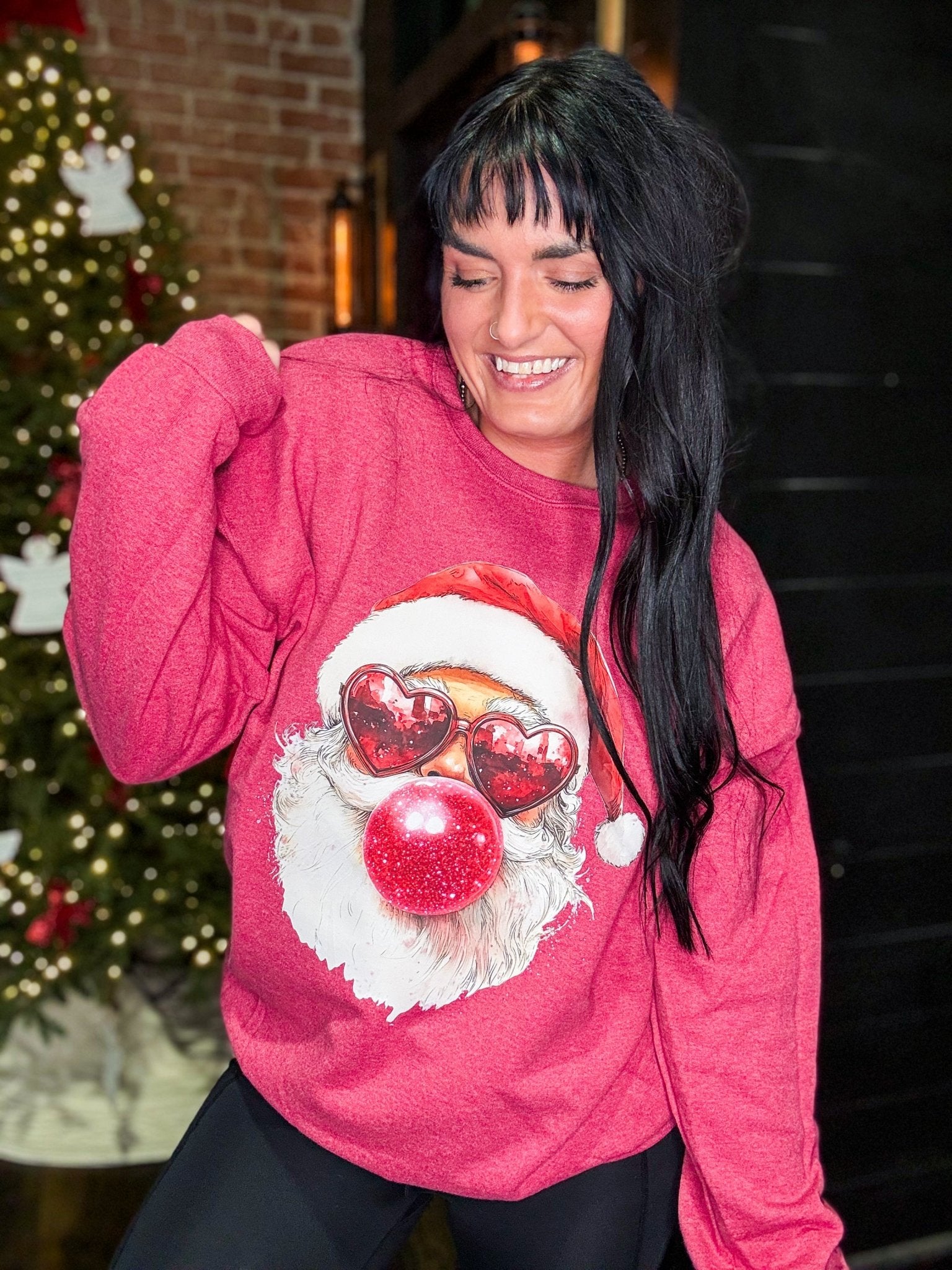 Bubble Gum Santa Sweatshirt - Southern Chic Tees & Boutique
