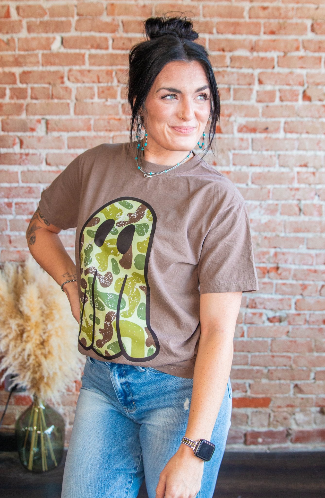 Camo Ghost Graphic Tee - Southern Chic Tees & Boutique
