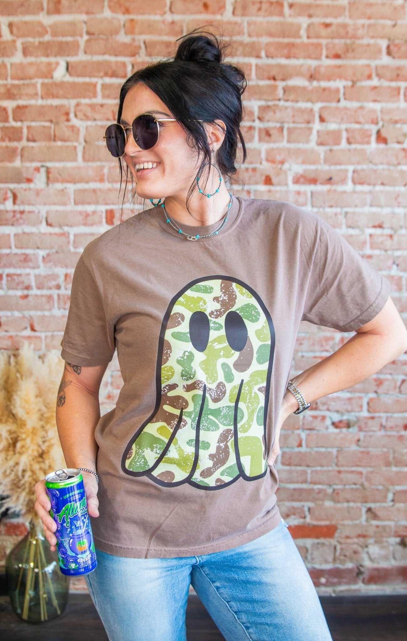 Camo Ghost Graphic Tee - Southern Chic Tees & Boutique