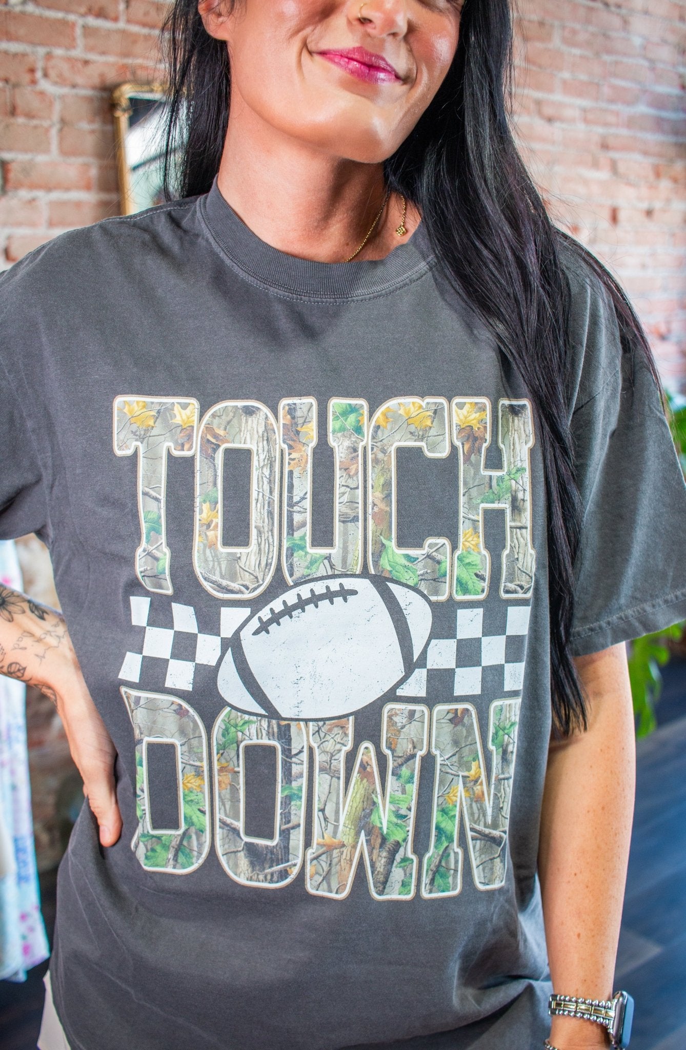 Camo Touchdown Graphic Tee - Southern Chic Tees & Boutique