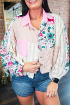 Candy Pink Patchwork Button Up - Southern Chic Tees & Boutique