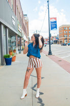 Chambray Button Down Blouse - Southern Chic Tees & Boutique