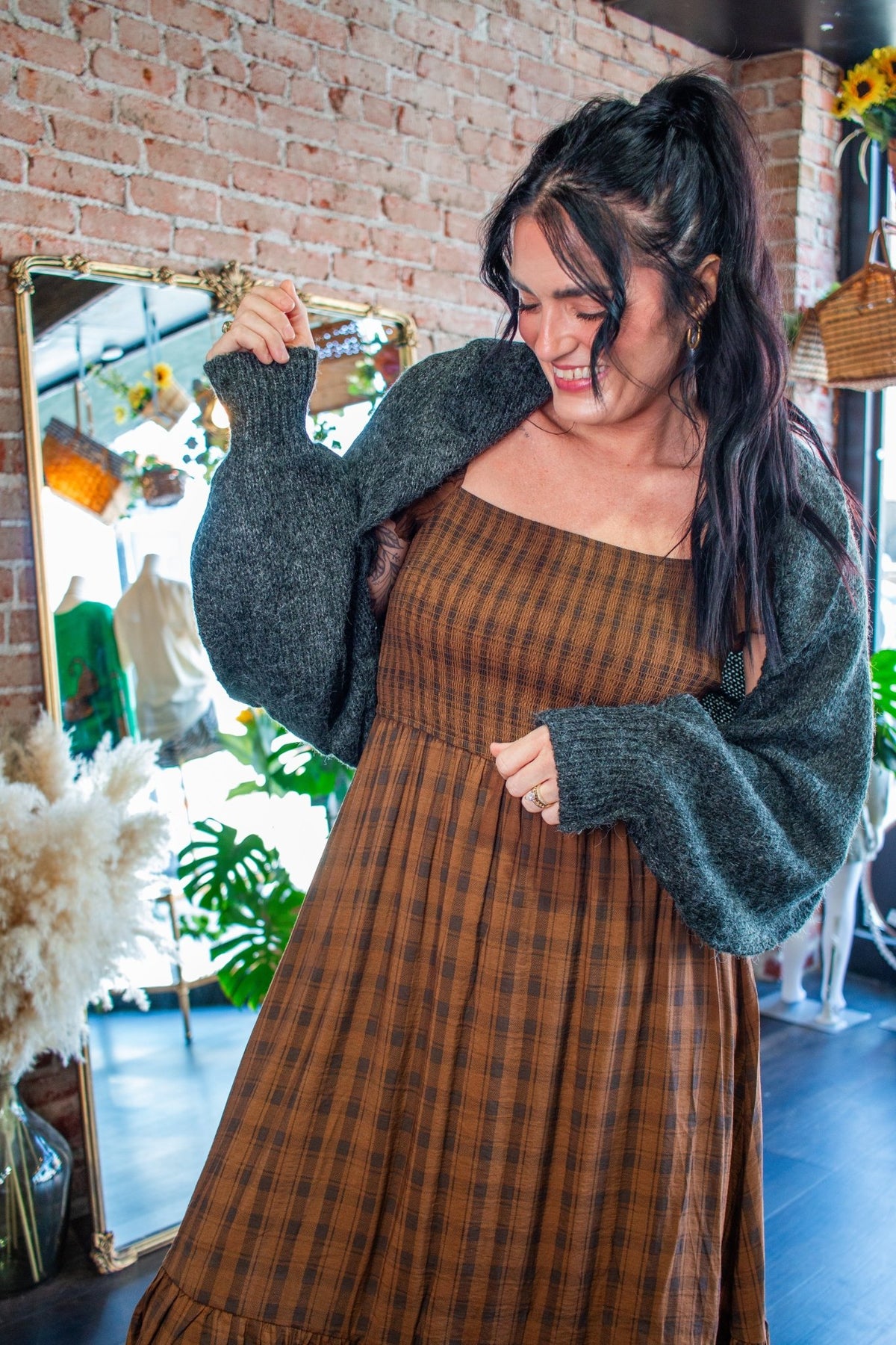 Charcoal Knit Bolero Cardigan - Southern Chic Tees & Boutique