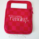 Checker I'd Rather Be Reading Kindle Sleeve Pouch - Southern Chic Tees & Boutique