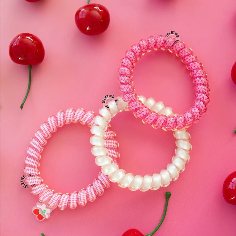 Cherry Bomb Small Teleties Hair Ties - Southern Chic Tees & Boutique