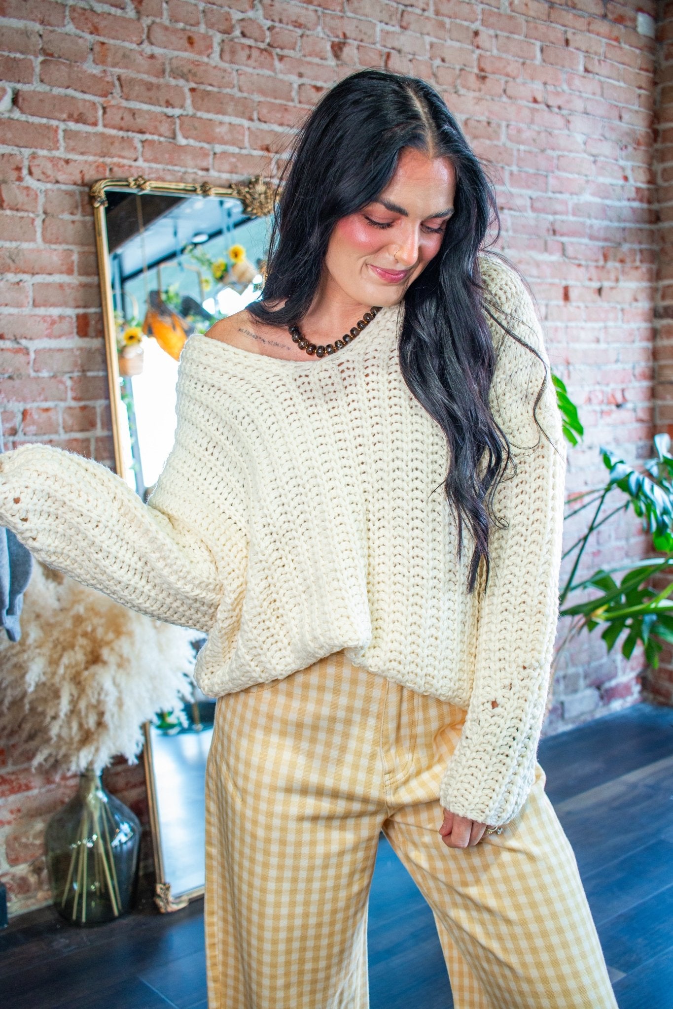 Cloud Nine Ivory Oversized Chunky Knit Sweater - Southern Chic Tees & Boutique