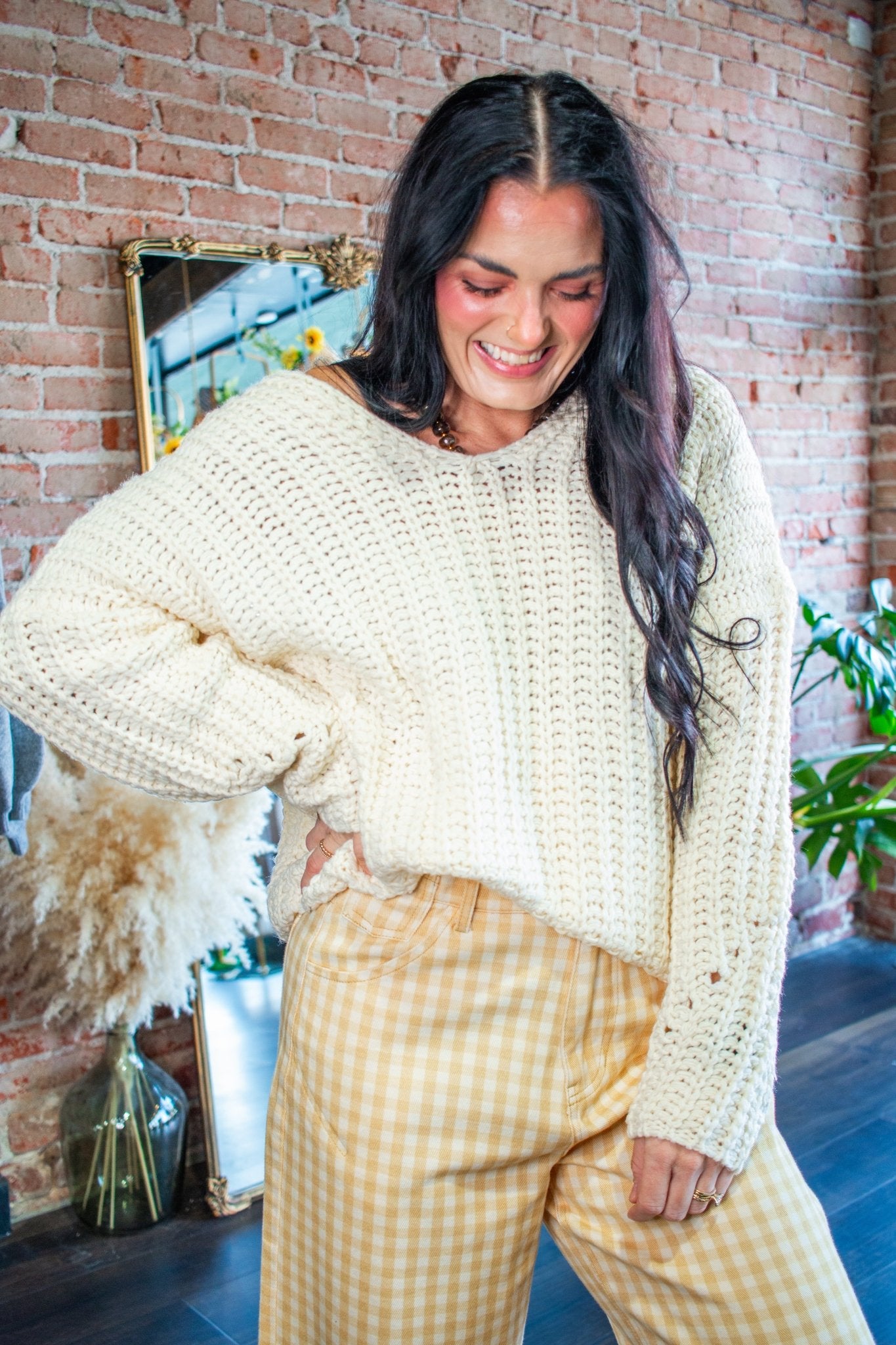 Cloud Nine Ivory Oversized Chunky Knit Sweater - Southern Chic Tees & Boutique