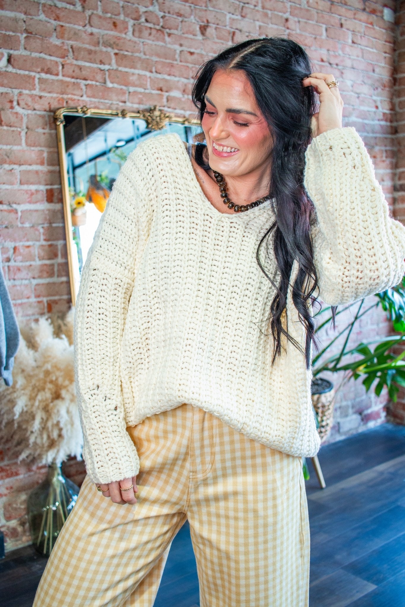 Cloud Nine Ivory Oversized Chunky Knit Sweater - Southern Chic Tees & Boutique