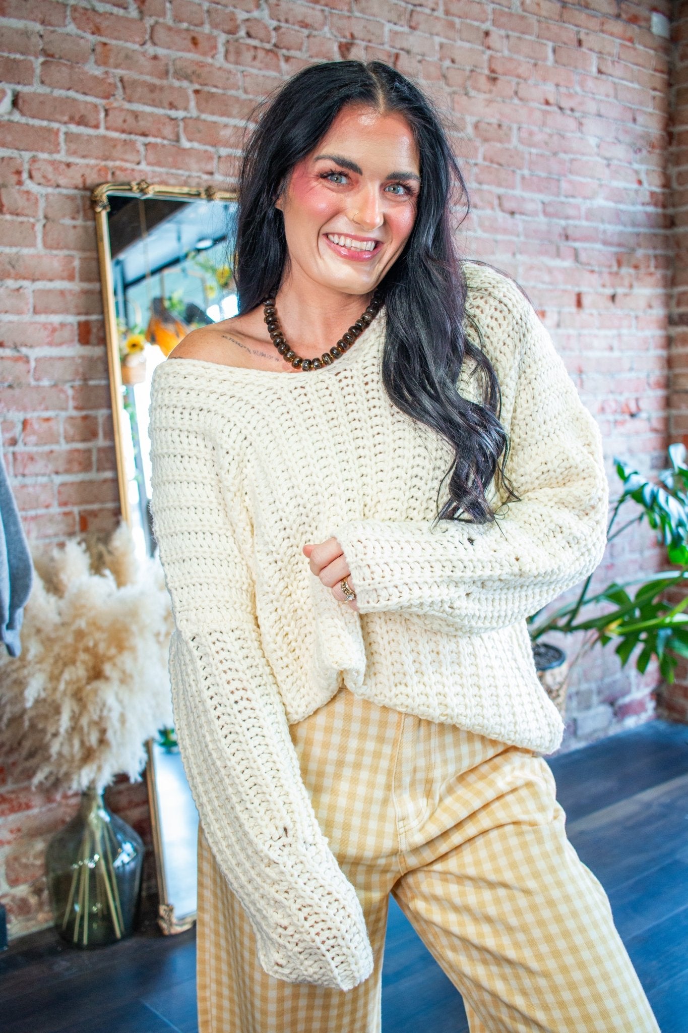 Cloud Nine Ivory Oversized Chunky Knit Sweater - Southern Chic Tees & Boutique