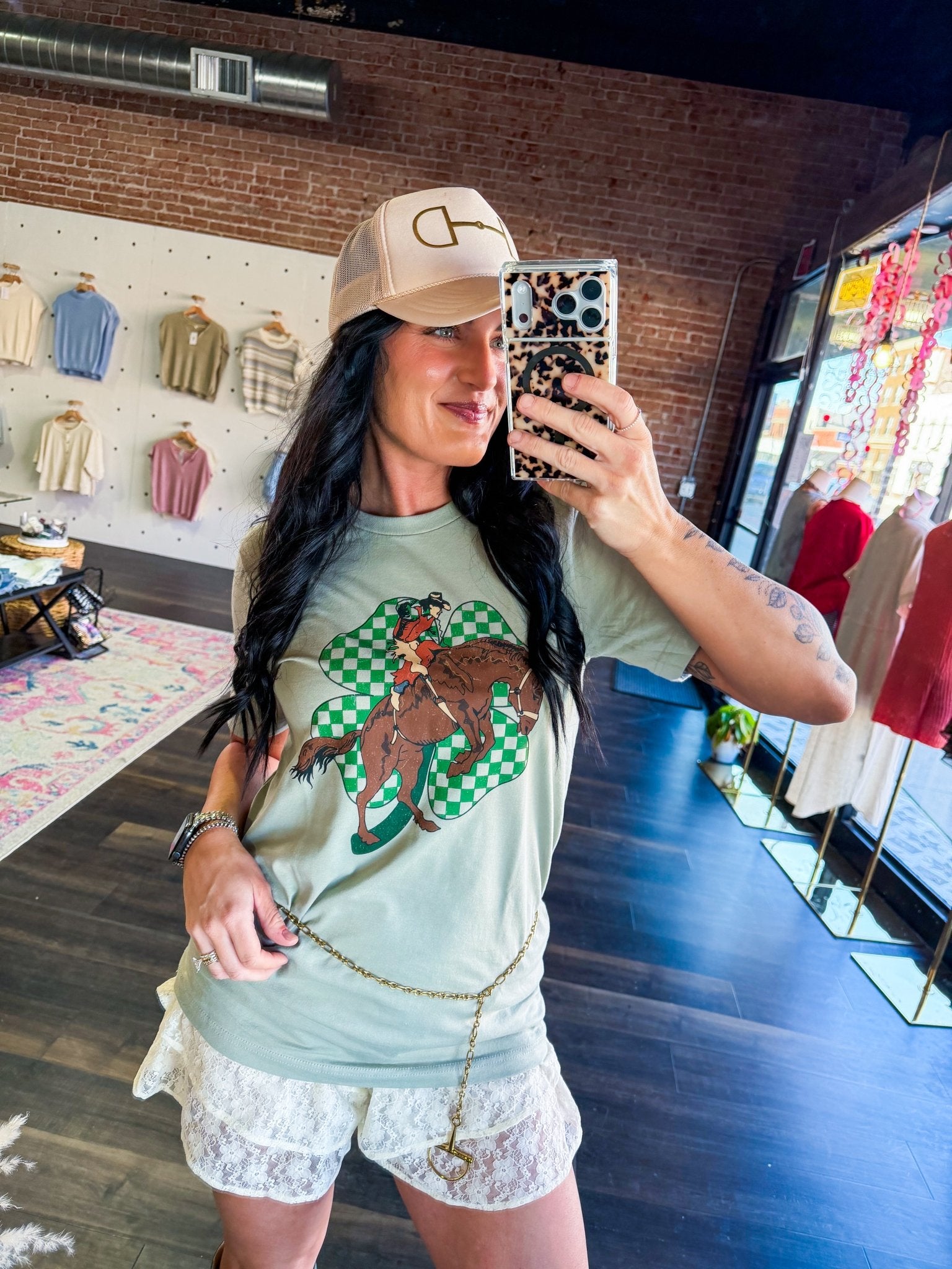 Clover Cowboy Graphic Tee - Southern Chic Tees & Boutique