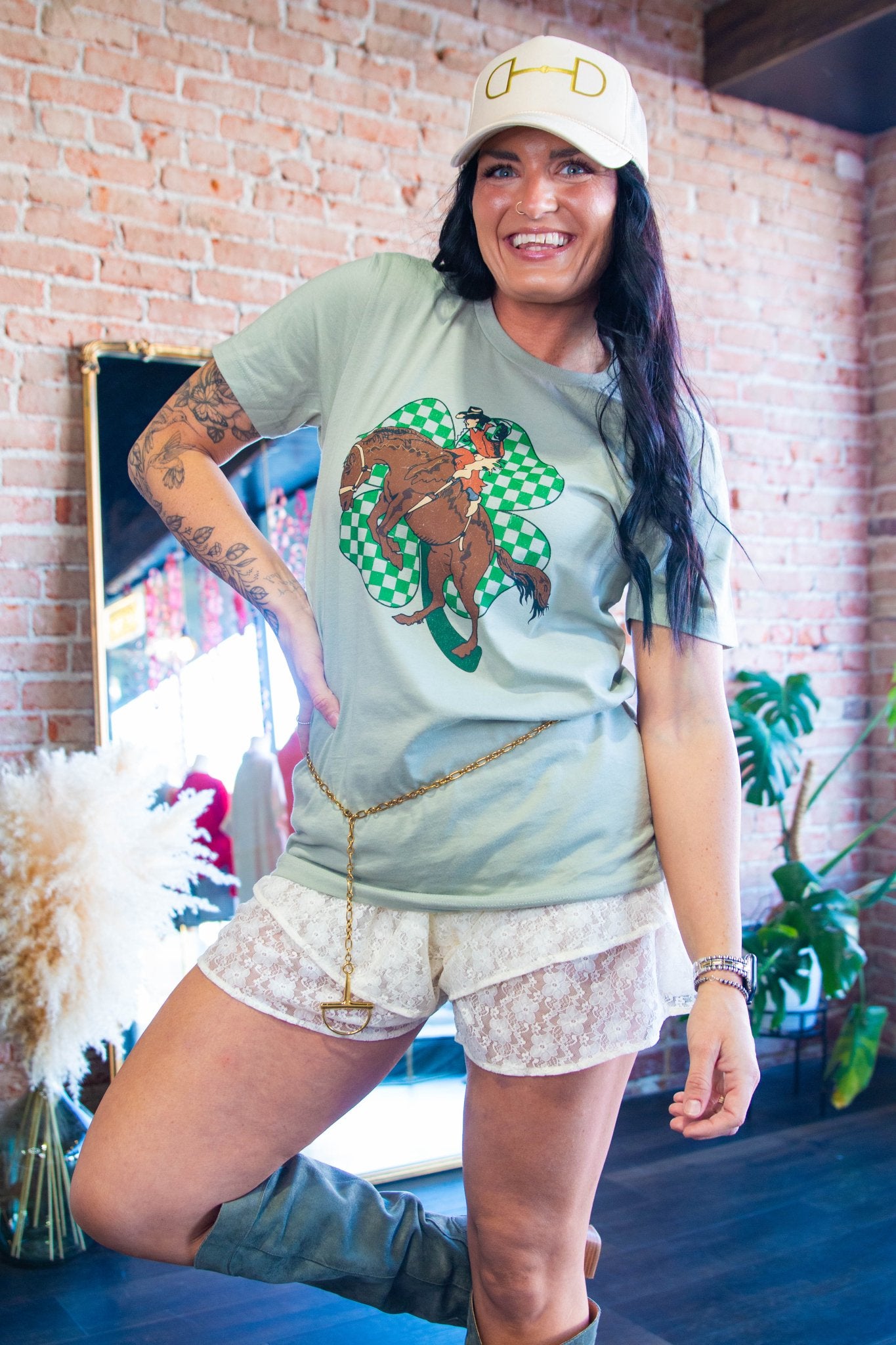 Clover Cowboy Graphic Tee - Southern Chic Tees & Boutique