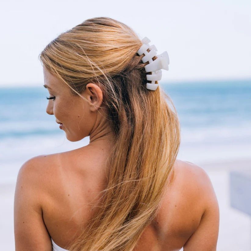 Coconut White Teleties Classic Hair Clip - Southern Chic Tees & Boutique