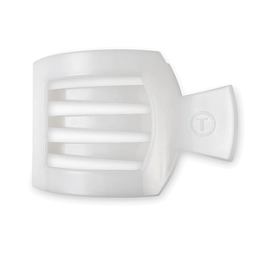 Coconut White Teleties Flat Square Clip - Southern Chic Tees & Boutique