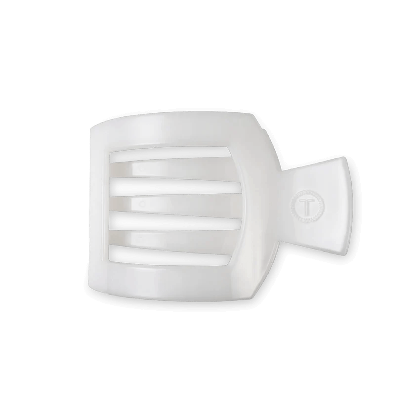 Coconut White Teleties Flat Square Clip - Southern Chic Tees & Boutique