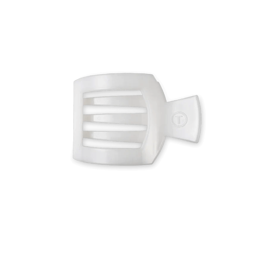 Coconut White Teleties Flat Square Clip - Southern Chic Tees & Boutique