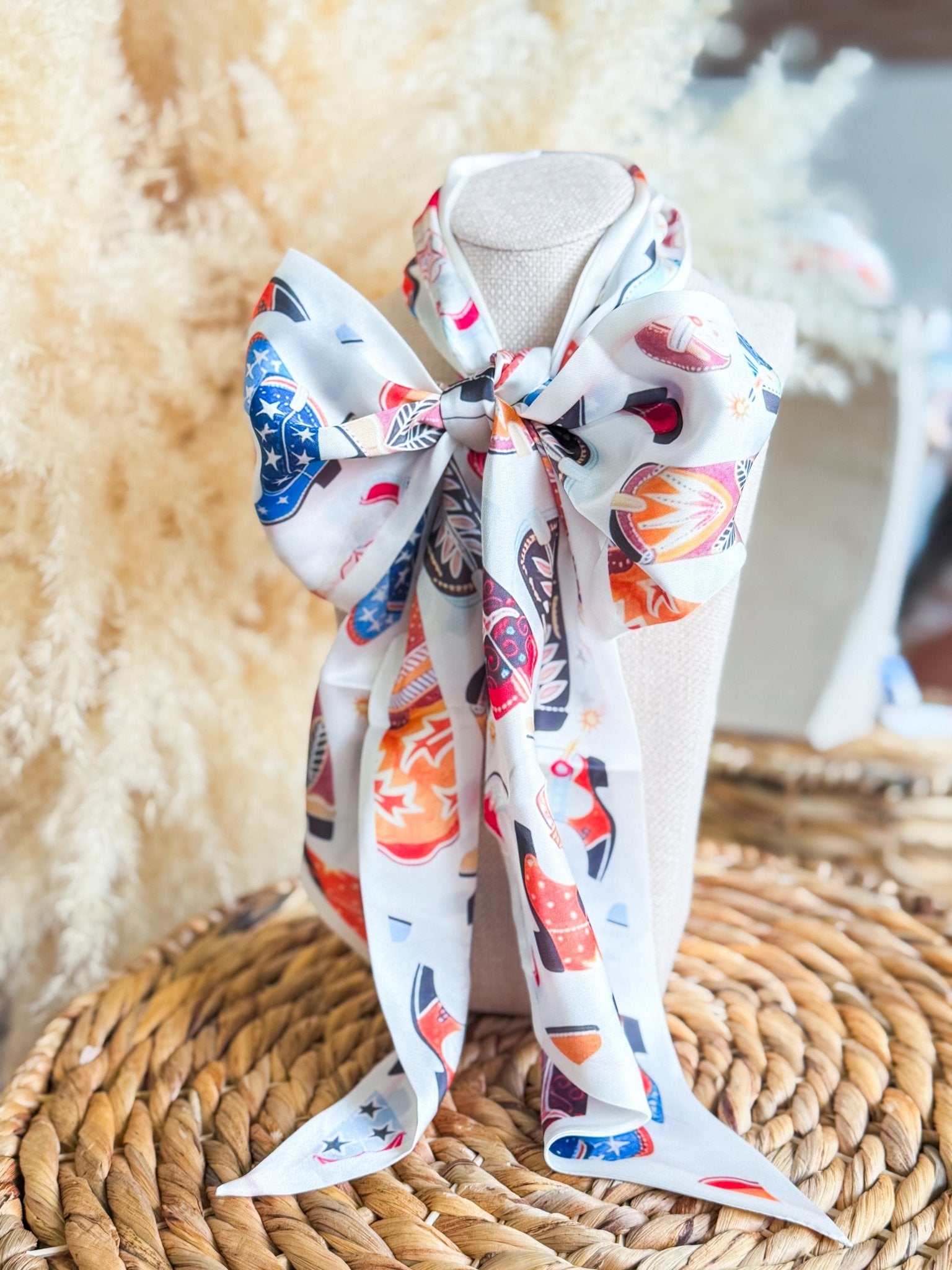 Cowboy Boot Twilly Scarf - Southern Chic Tees & Boutique