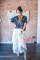 COWBOY CONSTELLATIONS: Custom Textured Burnout Crop Top - Southern Chic Tees & Boutique