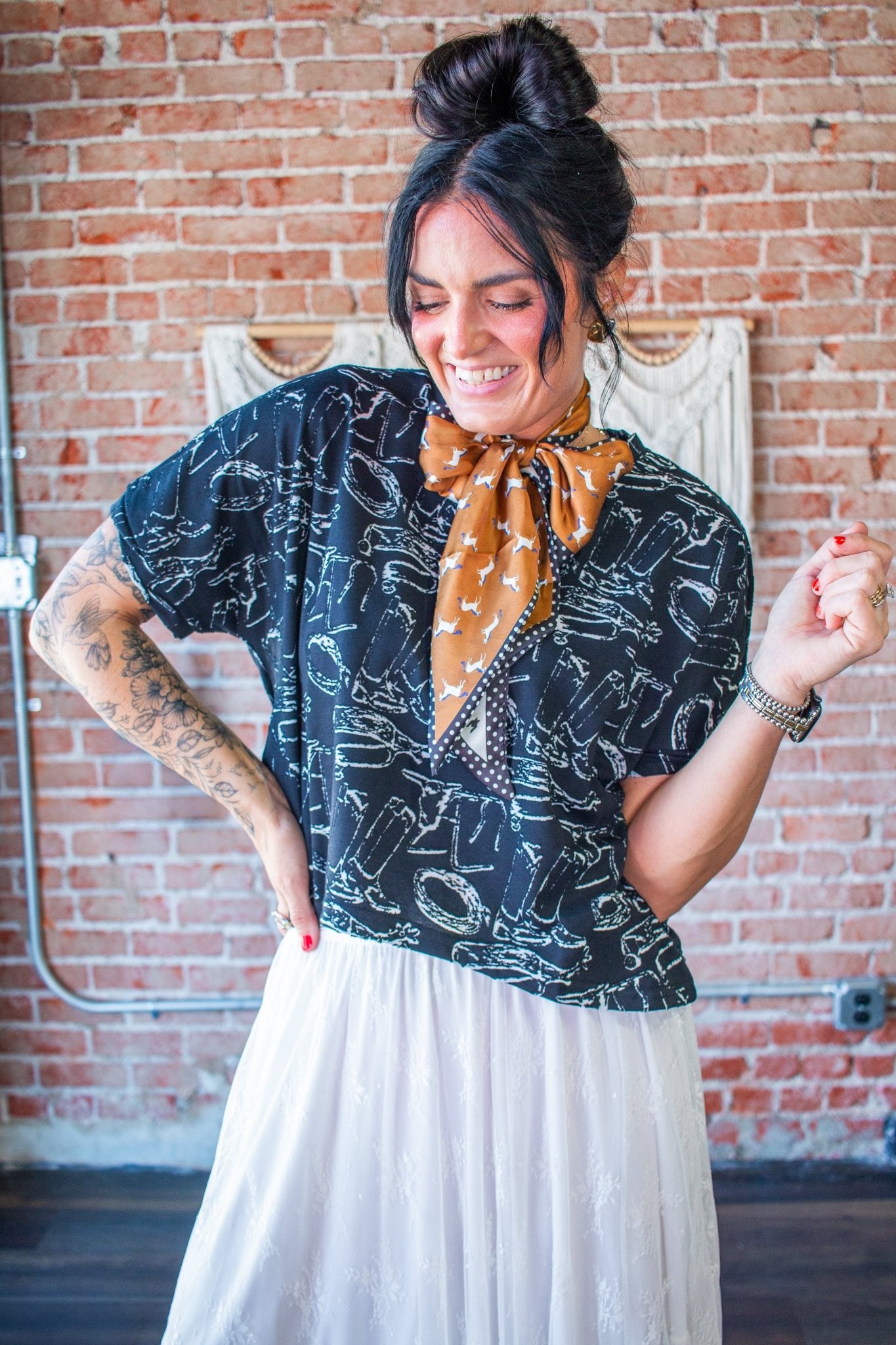 COWBOY CONSTELLATIONS: Custom Textured Burnout Crop Top - Southern Chic Tees & Boutique