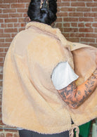 Cozy Mock Neck Sherpa Vest Jacket | Beige - Southern Chic Tees & Boutique