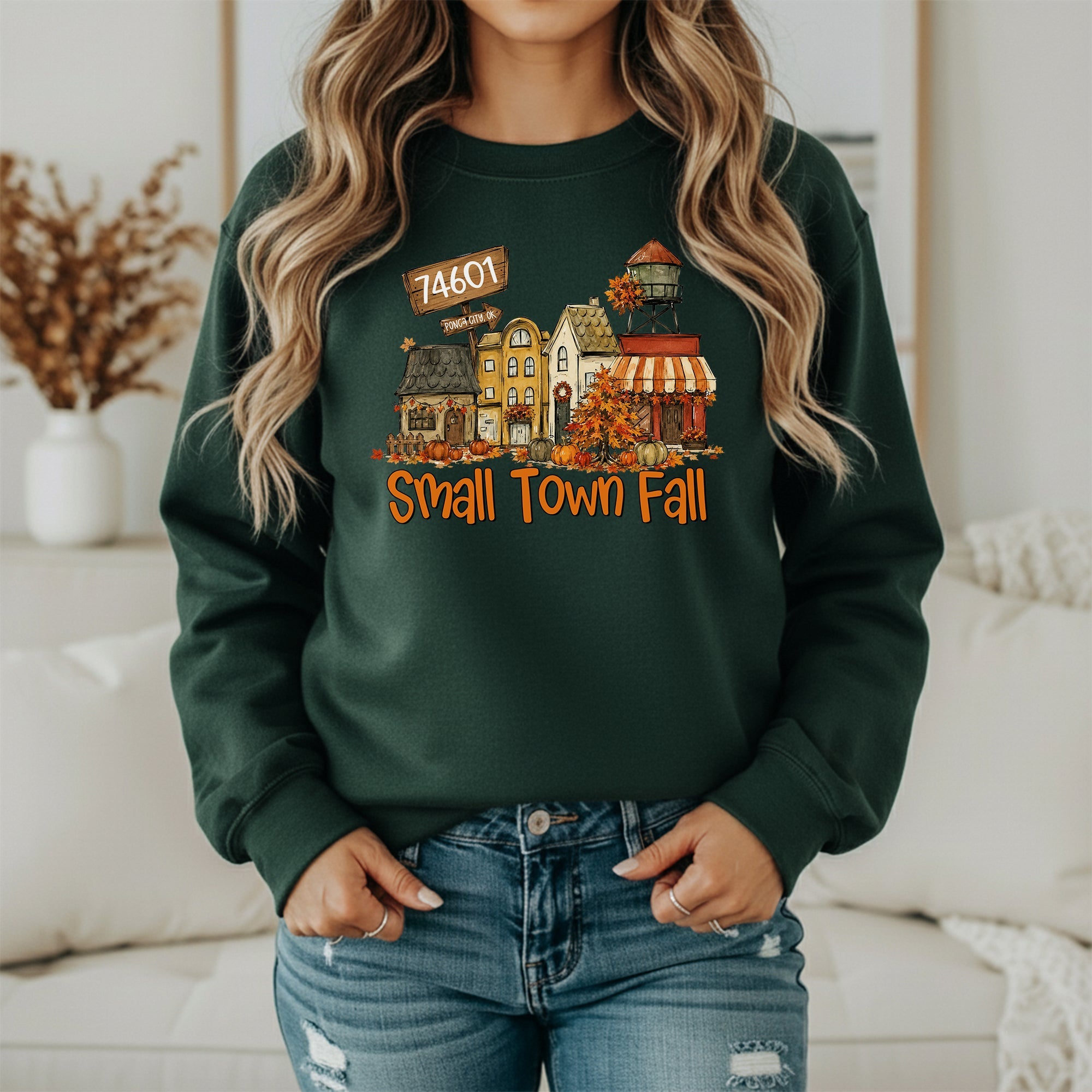 Custom Fall in a Small Town Graphic Tee/Sweatshirt - Southern Chic Tees & Boutique