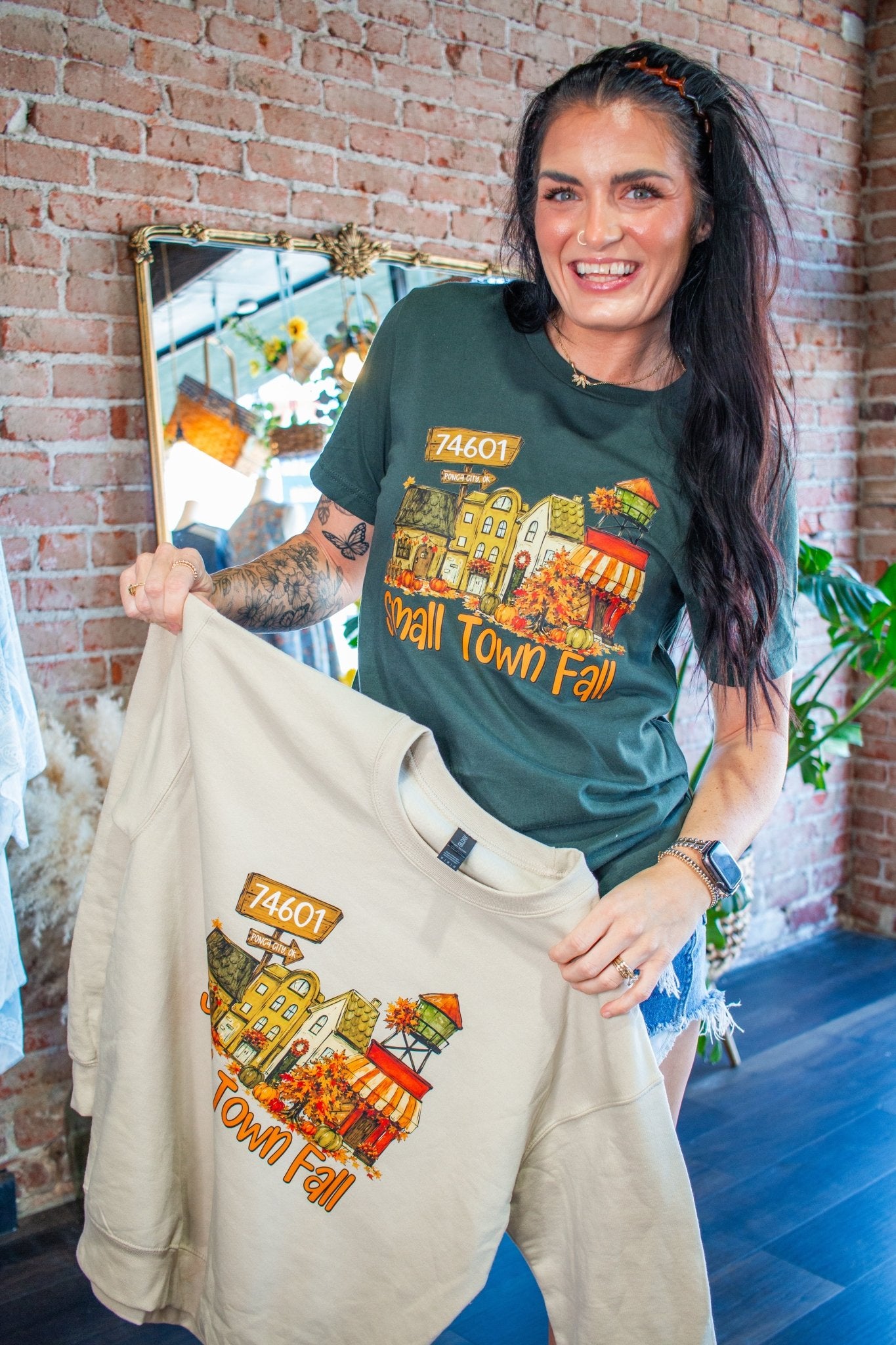 Custom Fall in a Small Town Graphic Tee/Sweatshirt - Southern Chic Tees & Boutique