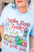Custom Freedom Rings Louder in a Small Town Graphic Tee - Southern Chic Tees & Boutique