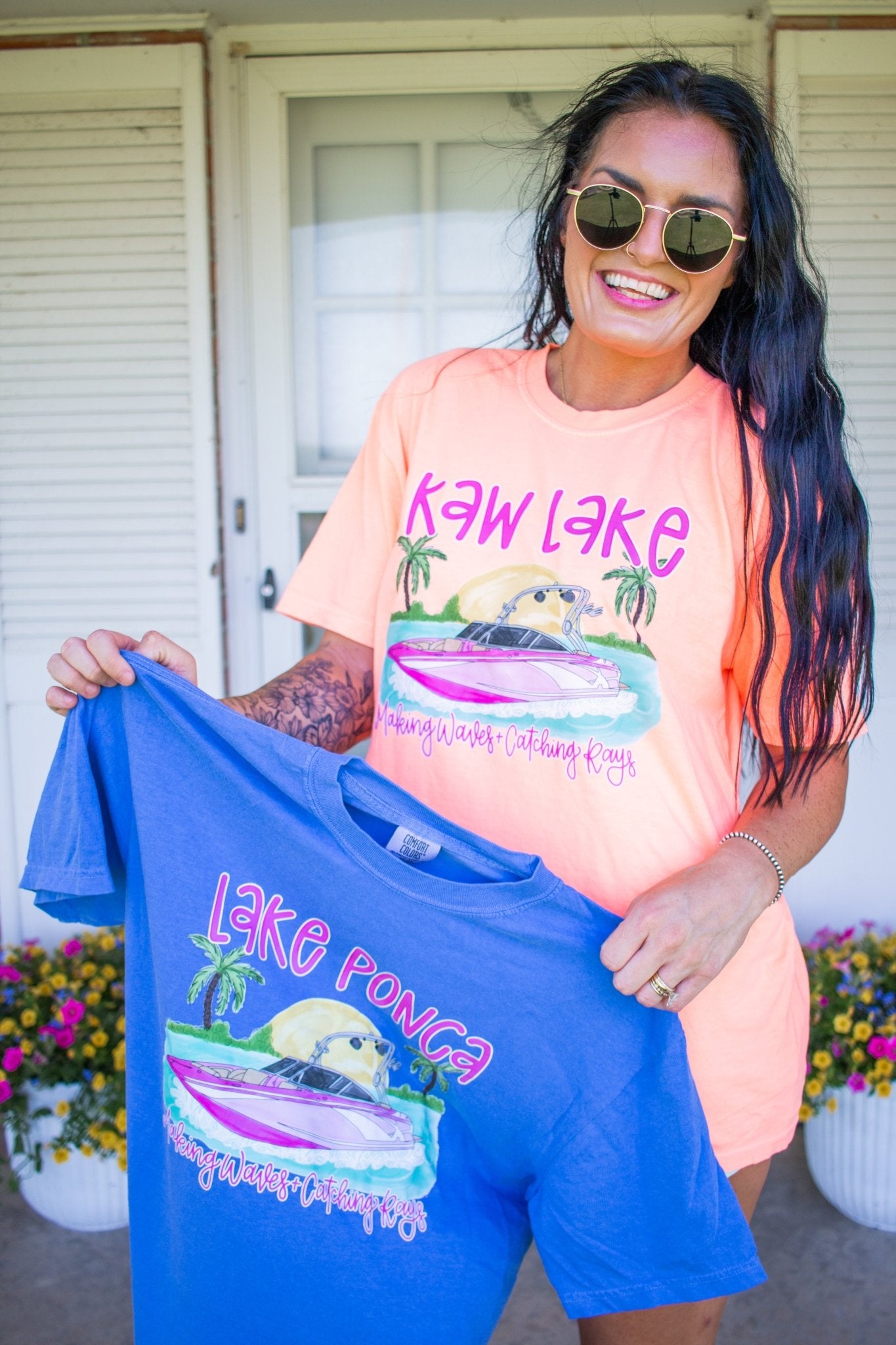 Custom Lake Neon Graphic Tee - Southern Chic Tees & Boutique