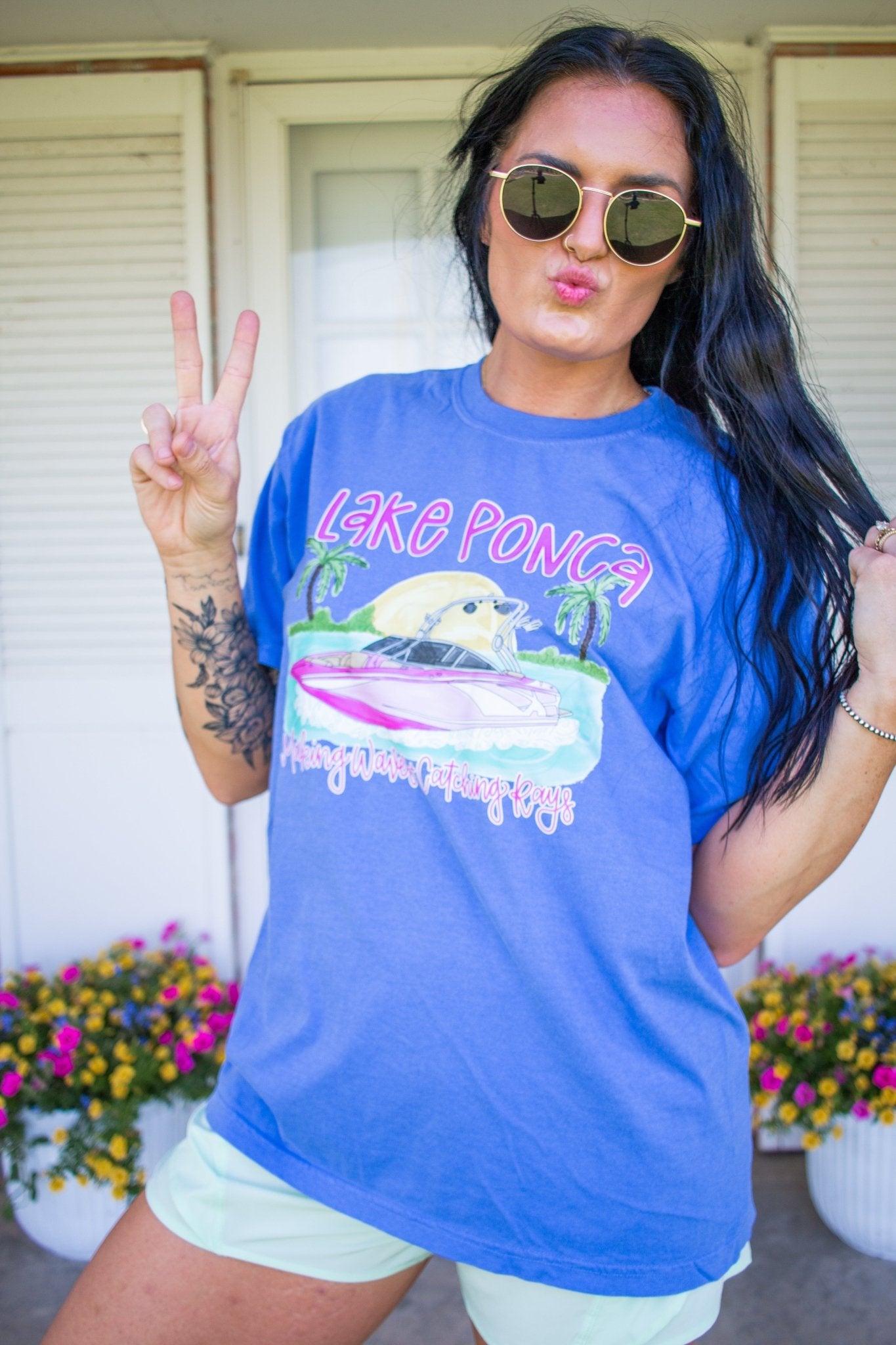 Custom Lake Neon Graphic Tee - Southern Chic Tees & Boutique