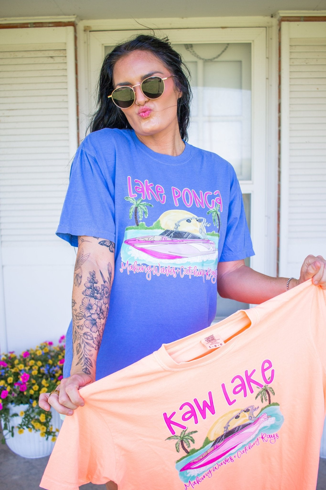 Custom Lake Neon Graphic Tee - Southern Chic Tees & Boutique