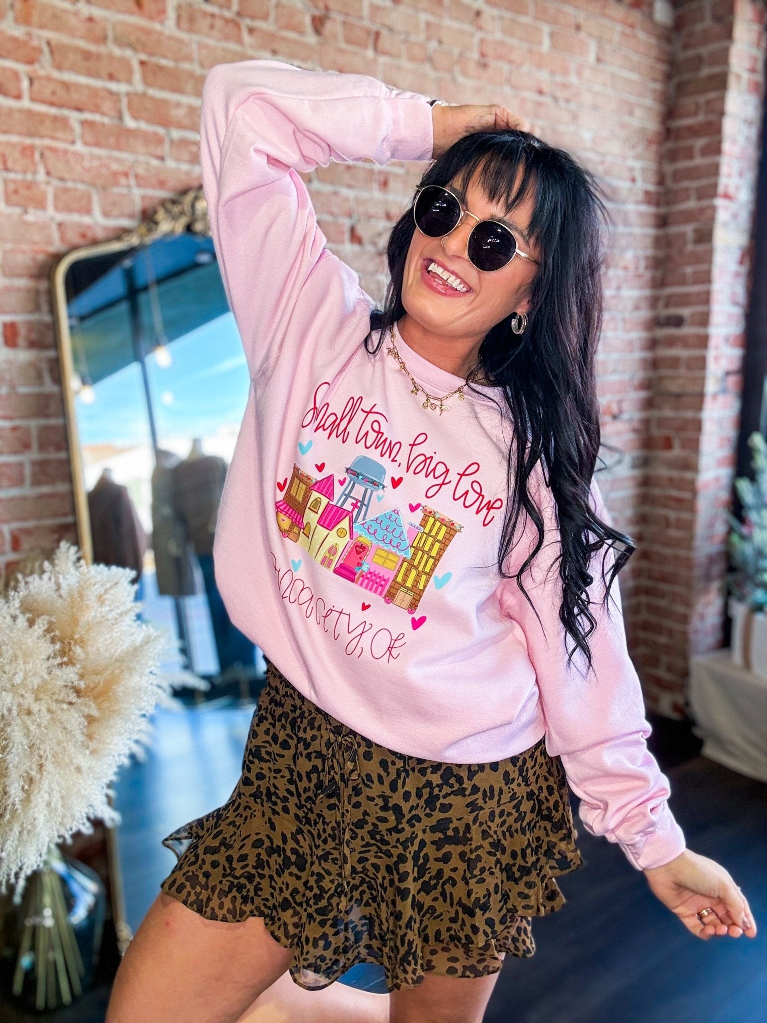 Custom Small Town Big Love Graphic Tee/Sweatshirt - Southern Chic Tees & Boutique