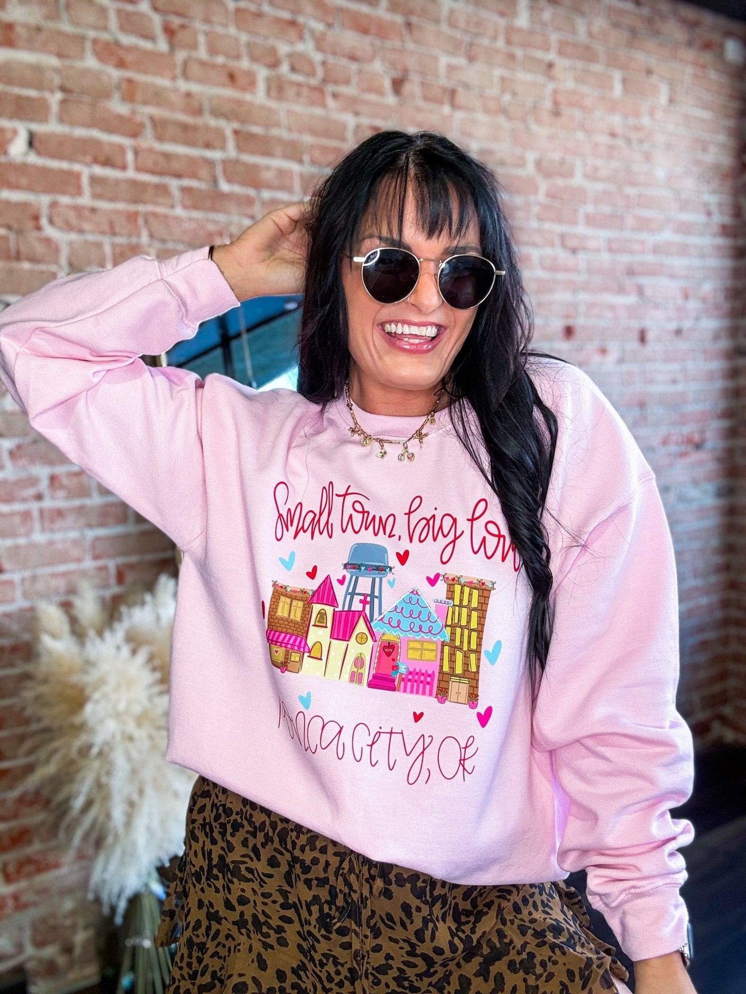 Custom Small Town Big Love Graphic Tee/Sweatshirt - Southern Chic Tees & Boutique