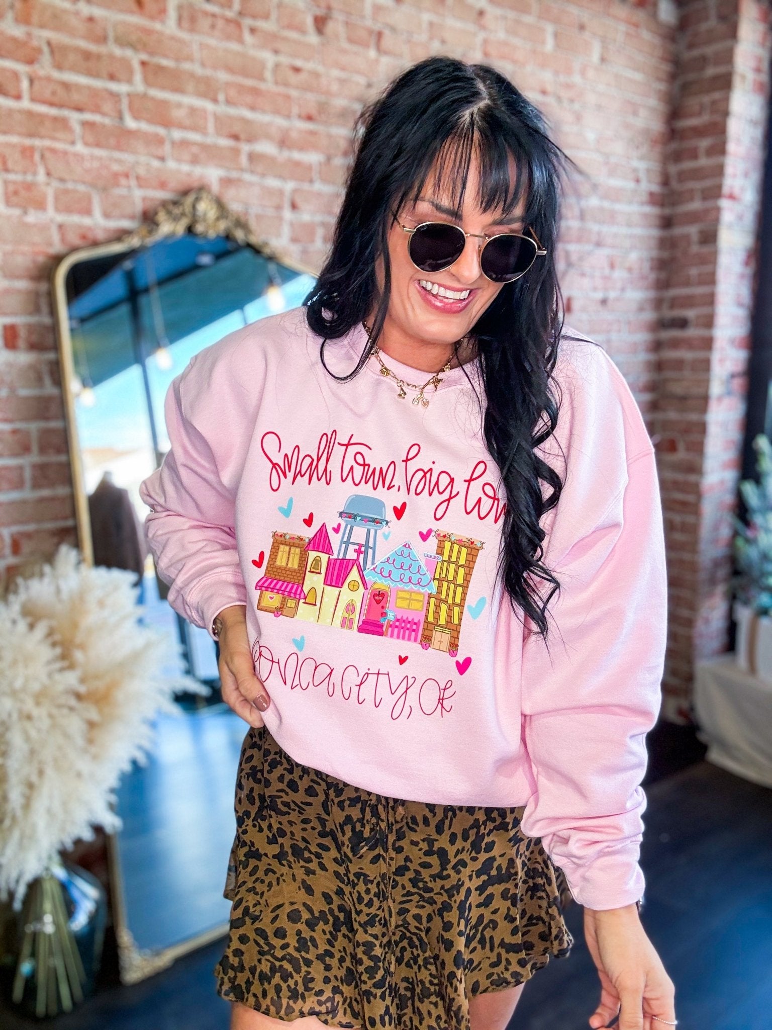 Custom Small Town Big Love Graphic Tee/Sweatshirt - Southern Chic Tees & Boutique