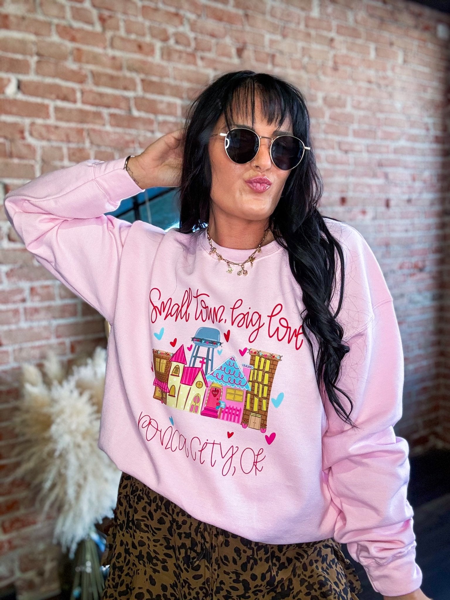 Custom Small Town Big Love Graphic Tee/Sweatshirt - Southern Chic Tees & Boutique