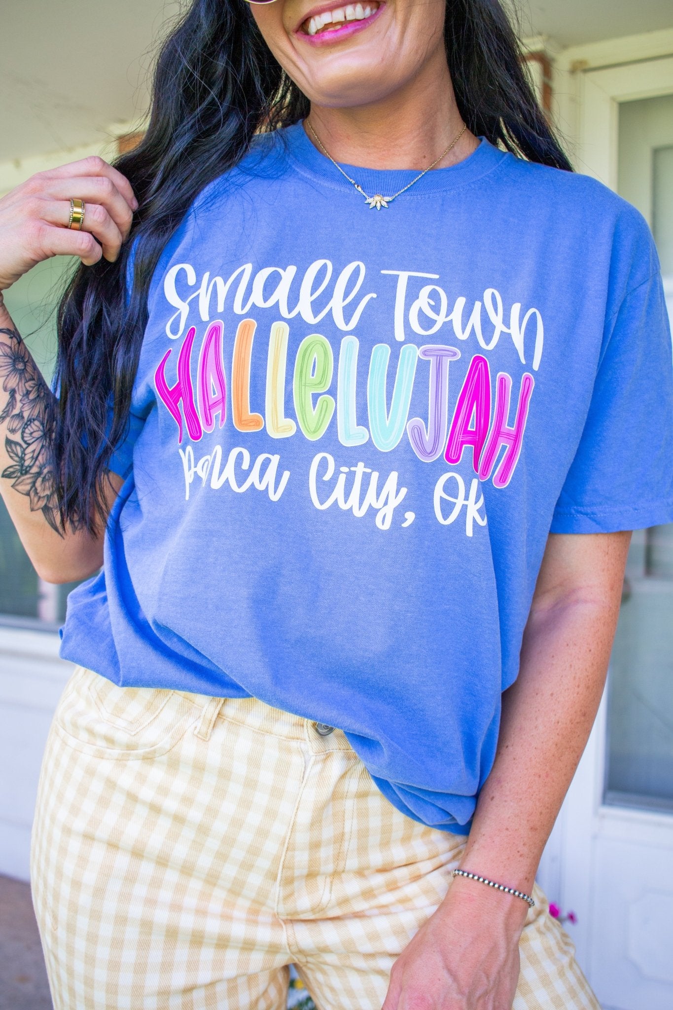 Custom Small Town Hallelujah Graphic Tee - Southern Chic Tees & Boutique