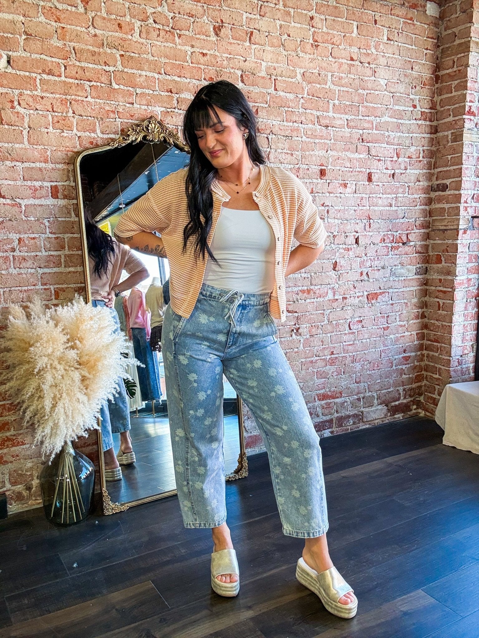 Dandelion Washed Jeans - Southern Chic Tees & Boutique